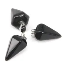 Маятник для биолокации 6-гранный конус, черный агат