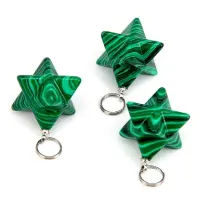 Маятник для биолокации Меркаба, малахит (синт.) BLK019-04