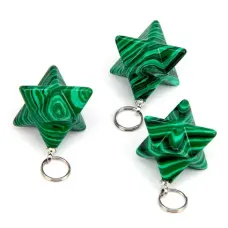 Маятник для биолокации Меркаба, малахит (синт.) BLK019-04