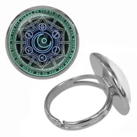 Кольцо Магическая печать безразмерное KLB025