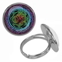 Кольцо Магическая печать безразмерное KLB037