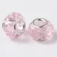 Стеклянная граненая бусина для европейского браслета 14х9мм, отверстие 5мм, 1 шт., цвет розовый FBE0022