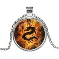 Кулон с цепочкой Огненный дракон ALK105