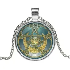 Кулон с цепочкой Лунная пентаграмма ALK127