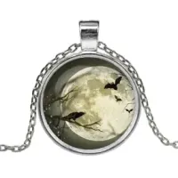 Кулон с цепочкой Ворон и летучие мыши ALK138