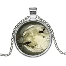 Кулон с цепочкой Ворон и летучие мыши ALK138