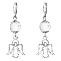 Серьги-амулеты Ангел-хранитель (защита), кахолонг SE-MKA23-05