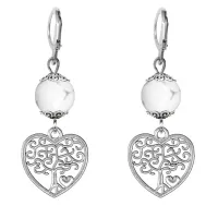 Серьги-амулеты Дерево любви (любовь, семья), кахолонг SE-MKA23-06