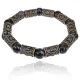 Рунический браслет Дагаз с натуральным камнем Обсидиан BSRL003