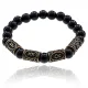 Рунический браслет Растущее благосостояние, 8мм, Черный агат BSRL054