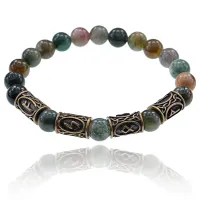 Рунический браслет Успех во всех делах, 8мм, Яшма BSRL058