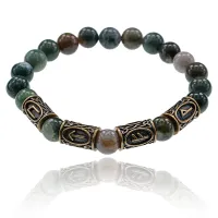 Рунический браслет Работа и карьера, 8мм, Яшма BSRL068