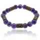 Рунический браслет Власть в трех мирах, 10мм, Аметист BSRL086