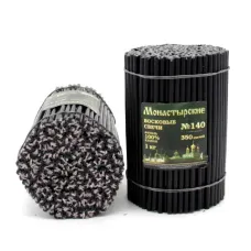 Свеча восковая Черная № 140, 160х5мм, 30мин SVC-140