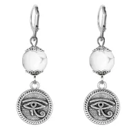 Серьги-амулеты Око Ра (дар предвидения), кахолонг SE-MKA23-09