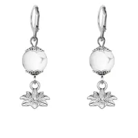 Серьги-амулеты Лотос (гармония и развитие), кахолонг SE-MKA23-15