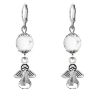 Серьги-амулеты Ангел-хранитель (защита), кахолонг SE-MKA23-17