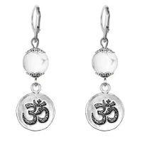 Серьги-амулеты Ом (защита и духовное развитие), кахолонг SE-MKA23-18