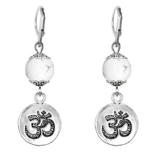 Серьги-амулеты Ом (защита и духовное развитие), кахолонг SE-MKA23-18