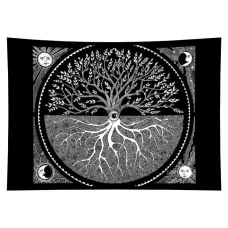 Гобелен Дерево жизни (черно-белое) 95х73см GB035