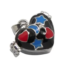 Открывающийся кулон - шкатулка 25х21х12мм, металл, цвет черный BJK018-02