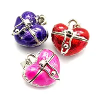 Открывающийся кулон - шкатулка 18х18х15мм, металл, цвет в ассорт. BJK018-03