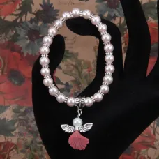 Браслет детский Ангел-хранитель d.45мм, перламутрово-розовый BJBS-048-04