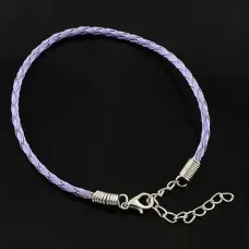 Заготовка для браслета с замком 20см, иск.кожа, цвет сиреневый ZB001-05