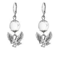 Серьги-амулеты Орел (защита, сила, победа), кахолонг SE-MKA23-24