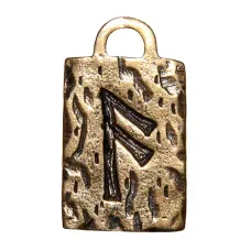 Амулет Скандинавская руна Ансуз, латунь SP-RSK-04