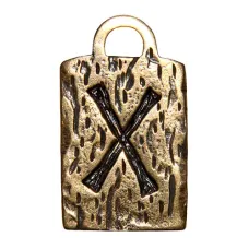 Амулет Скандинавская руна Гебо, латунь SP-RSK-07