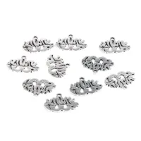 Подвеска для бижутерии 1 шт. Аллах 22х15мм цвет серебр. FP1031S