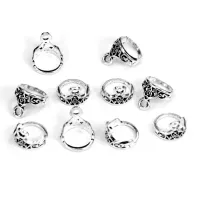 Подвеска для бижутерии 1 шт. Корона d.11мм цвет серебр. FP1044S