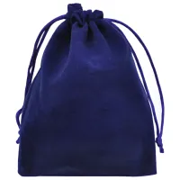 Бархатный мешочек 12х15см, цвет синий MS028-12x15