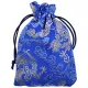Мешочек из парчи 10х14см, цвет синий MS039-04