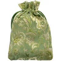 Мешочек из парчи 10х14 см, цвет светло-зеленый MS039-11