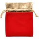 Мешочек из бархата 12х15см, цвет красный MS040-12x15
