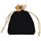 Мешочек из бархата 12х15см, цвет черный MS042-12x15
