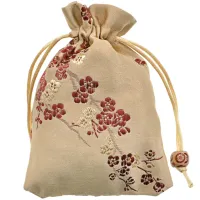 Мешочек из парчи 10х14см, цвет желтый MS043-2