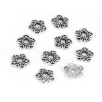 Шапочка для бусин 1 шт. 12мм для бусин d.14-18мм, цвет серебр. FSH1004S