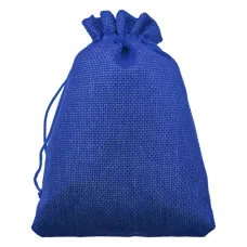 Мешочек из джута 10х14см, цвет синий MS058-10x14