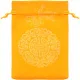 Мешочек из парчи 10х13см, цвет желтый MS062-1