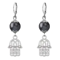 Серьги-амулеты Хамса (от сглаза и зла), лабрадор SE-MKA24-01