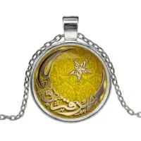 Кулон с цепочкой Полумесяц и звезда ALK204