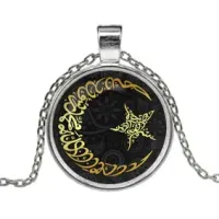 Кулон с цепочкой Полумесяц и звезда ALK209