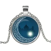 Кулон с цепочкой Полумесяц и звезда ALK219