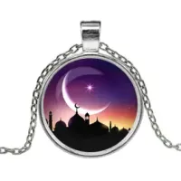 Кулон с цепочкой Полумесяц и звезда ALK220