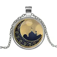 Кулон с цепочкой Полумесяц и звезда ALK221