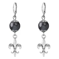 Серьги-амулеты Лилия (достоинство, власть, успех), лабрадор SE-MKA24-04