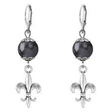 Серьги-амулеты Лилия (достоинство, власть, успех), лабрадор SE-MKA24-04